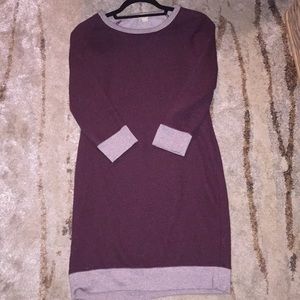 Maroon sweater dress